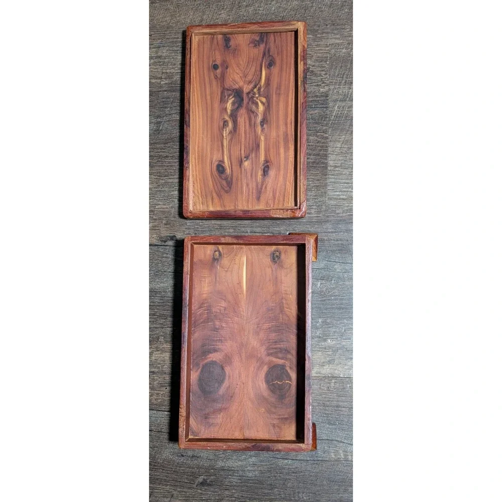 Vintage 1954 - 1956  Wood Trinket/Jewelry Box With‎ Lid Artist Signed & Dated